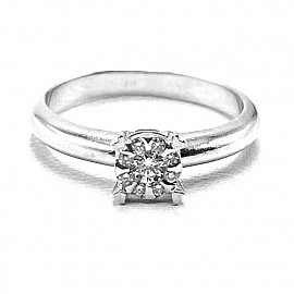 Золота каблучка з білими діамантами 01-200817912