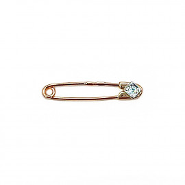 Золота шпилька з цирконом 01-200875312