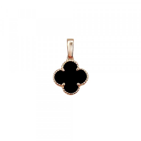 Кулон з золота з цирконом «Конюшина»