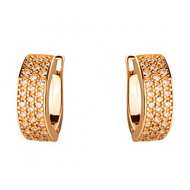 Золоті сережки з цирконом 01-19279013