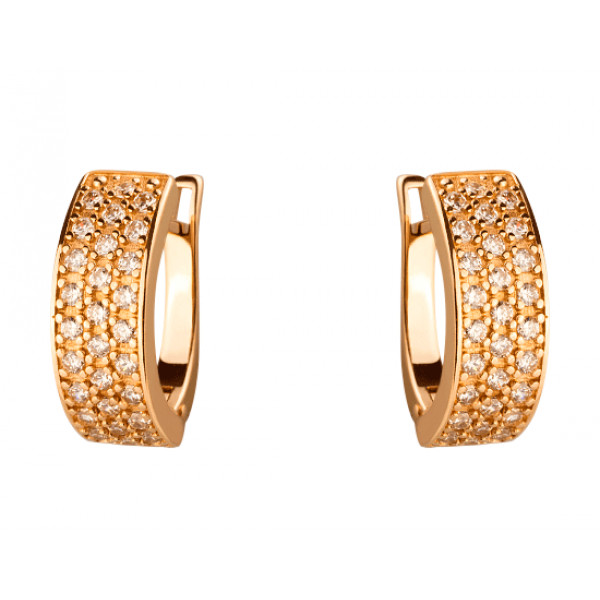 Золоті сережки з цирконом