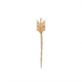 Булавка из золота в красном цвете «Тризуб» 01-200123013