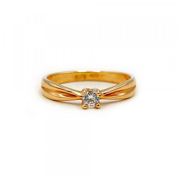 Кольцо из золота с цирконом