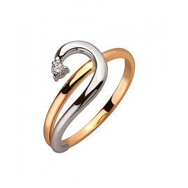 Кольцо из золота с желтым бриллиантом 01-200258013