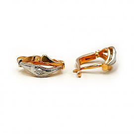 Сережки з золота з цирконом 01-200344113