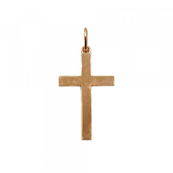 Крестик из золота красного цвета