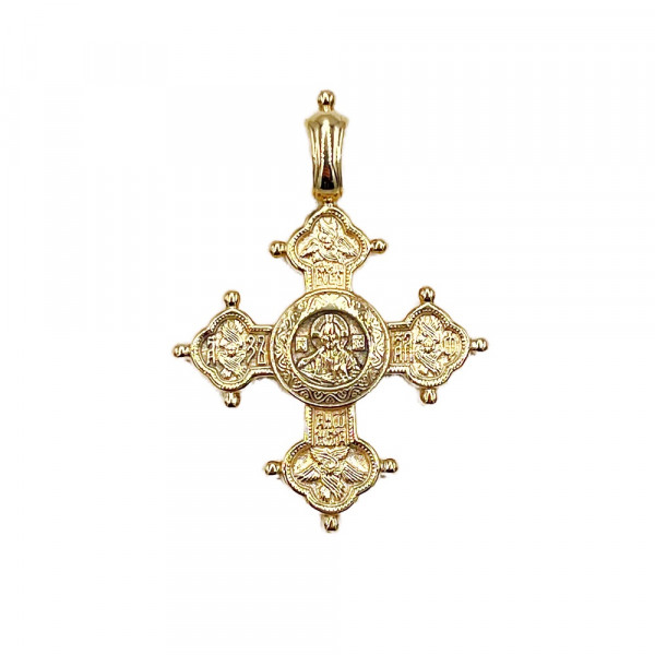 Хрестик з жовтого золота