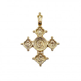 Хрестик з жовтого золота