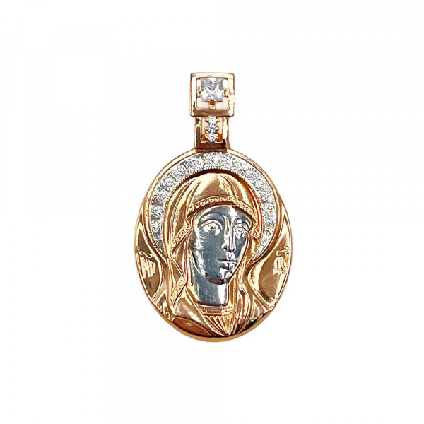 Кулон из золота с цирконом