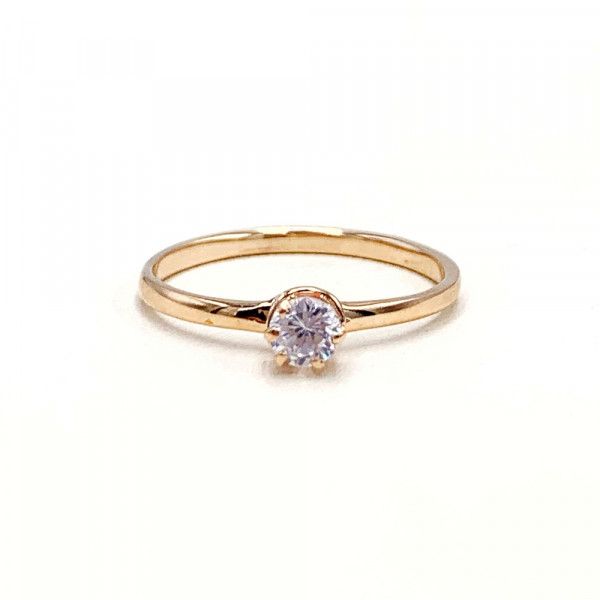 Золота каблучка з цирконом