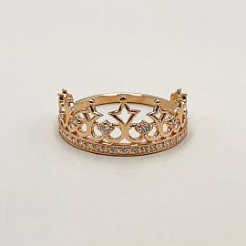 Золотое кольцо с цирконом 01-19303114