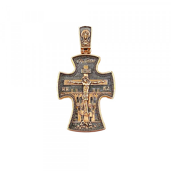 Крестик из красного золота