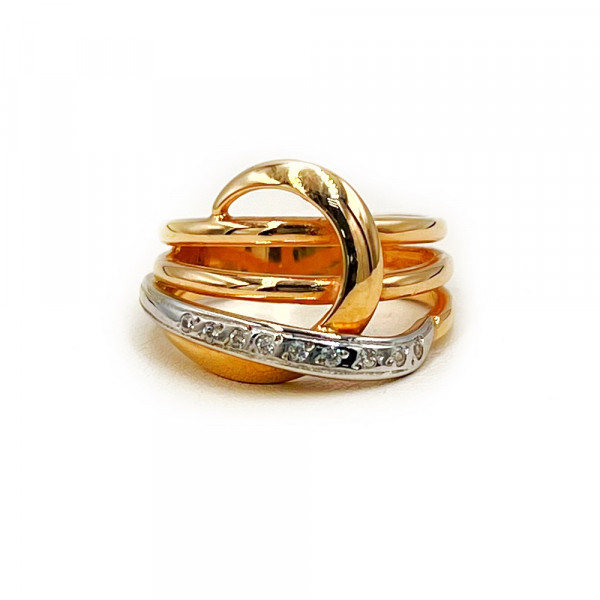 Золотое кольцо с цирконом