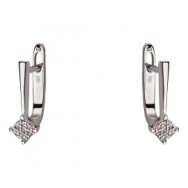 Золотые серьги с цирконом 01-200202514