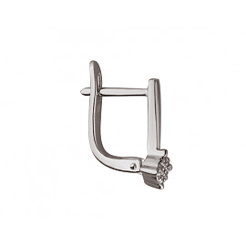 Золотые серьги с цирконом