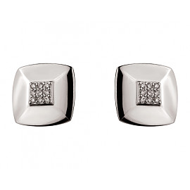 Запонки из золота в белом цвете с белыми бриллиантами 01-200264714