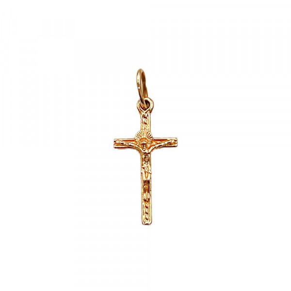 Золотой крестик красного цвета
