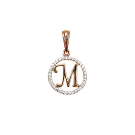 Золотий кулон з цирконом 01-200794014