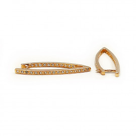 Сережки з золота червоного кольору з цирконом 01-200794314