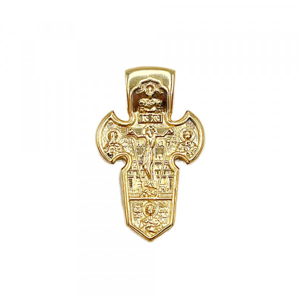 Хрестик з жовтого золота