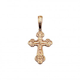 Крестик из золота в красном цвете 01-200810714