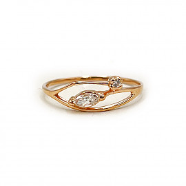 Каблучка з золота з цирконом 01-200817614