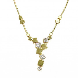 Кольє з золота з цирконом 01-200835814