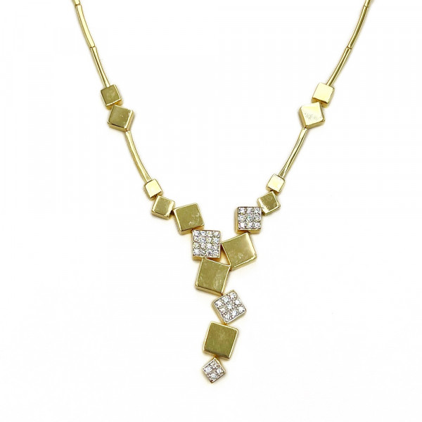 Кольє з золота з цирконом