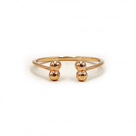 Золотое кольцо красного цвета 01-200853614