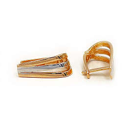 Сережки з золота червоного з білим кольору 01-200859414