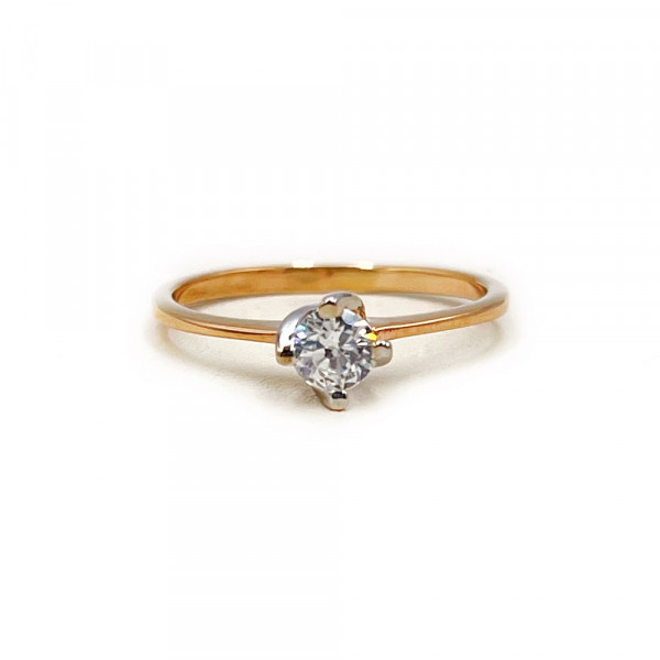 Золотое кольцо с цирконом