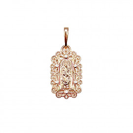 Кулон з золота червоного кольору з цирконом 01-200878314
