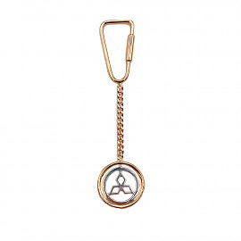 Золотий брелок у червоному з білим кольорі «Mitsubishi» 01-200918314