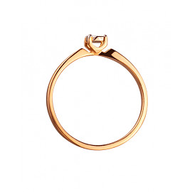 Каблучка з золота з жовтим діамантом