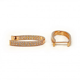 Серьги из золота с цирконом 01-200585515