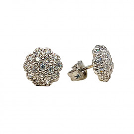 Золотые серьги с цирконом 01-200589915