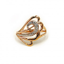 Золота каблучка з цирконом 01-200794315