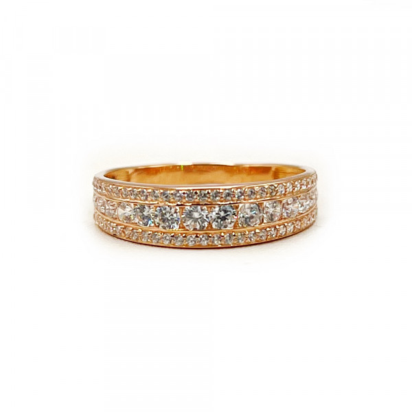 Каблучка з золота з цирконом