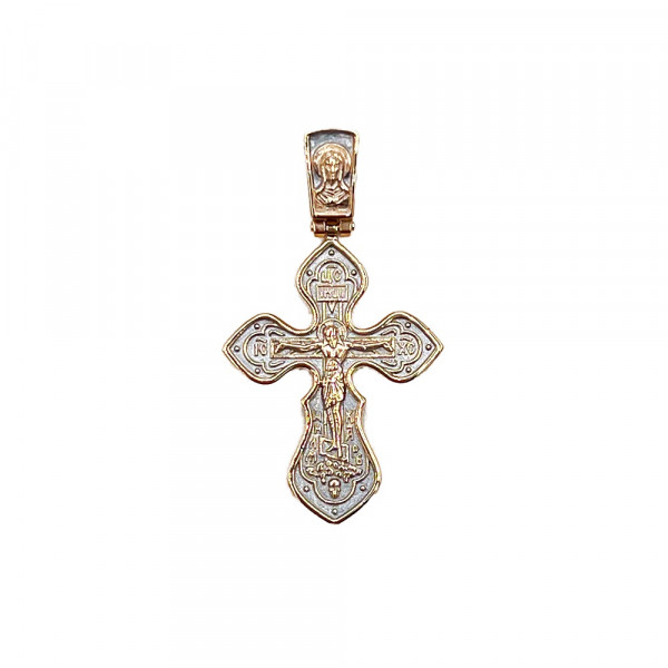 Хрестик з золота червоного кольору