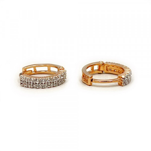 Золоті сережки з цирконом