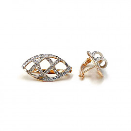 Сережки з золота з цирконом 01-200953715