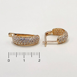 Серьги из золота с цирконом