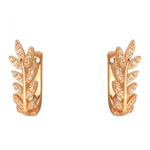 Серьги из золота с цирконом