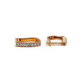Золотые серьги с цирконом 01-200359916