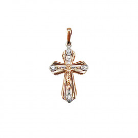 Крестик из золота с цирконом 01-200768516