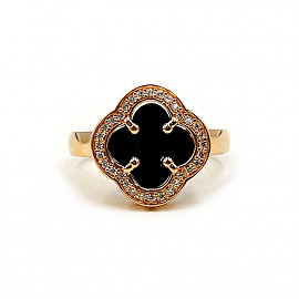 Золота каблучка з цирконом 01-200829616