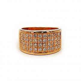 Кольцо из золота в красном цвете с цирконом 01-200883416