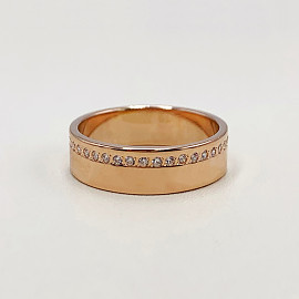 Обручальное кольцо из золота с цирконом 01-200013517