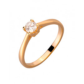 Золота каблучка з цирконом 01-200104717