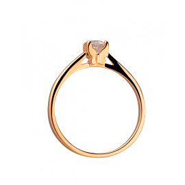 Золота каблучка з цирконом